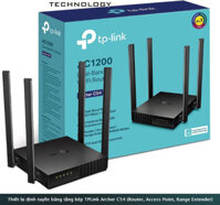 Thiết bị định tuyến băng tầng kép TPLink Archer C54 (Router, Access Point, Range Extender)