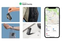 Thiết bị định vị chìa khóa - Móc chìa khóa mini Thiết bị tìm chìa khóa thông minh Bluetooth GPS cho điện thoại di động iOS (Apple Find My)