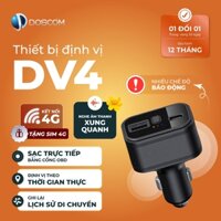 Thiết Bị Định Vị Cho Ô Tô Dạng Tẩu Thuốc Lá Doscom DV4, Tích Hợp Định Vị GPS Toàn Cầu, Bảo Hành 12 Tháng