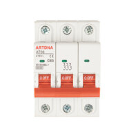 Thiết bị đóng cắt MCB - Attomat 3 pha 63A  AT06-363