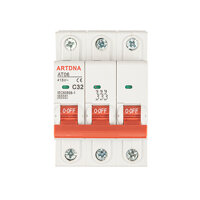 Thiết bị đóng cắt MCB - Attomat 3 pha 32A  AT06-332