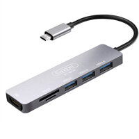 Thiết bị Earldom W18 hỗ trợ chuyển đổi từ cổng USB TypeC 6 in 1USB TypeC 6 to HDMI  3 USB 3.0  SD Card Reader  TF Card Earldom W18 - hàng chính hãng