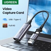 Thiết bị ghi hình USB Capture HDMI, live streaming (Livestream) 1080P HDMI to USB , Type-C Ugreen 40189 cao cấp