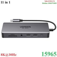 Thiết bị HUB USB Type-C Thunderbolt to HDMI/USB 3.2/SD/TF/Lan Gigabit/Sạc PD/Audio 3.5mm Ugreen 15965 cao cấp