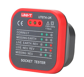 Thiết bị kiểm tra ổ cắm UNI-T UT07A-UK (230V, <18mA )