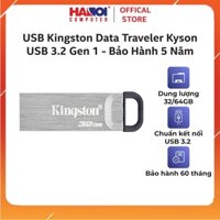 Thiết bị lưu trữ USB Kingston 32GB/64GB/128GB DataTraveler Kyson (USB3.2 Gen1) - Bảo hành 60 tháng