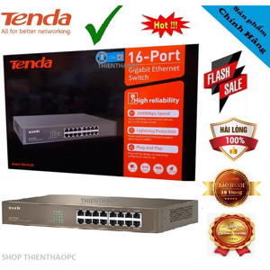 Thiết bị mạng Giga Switch Tenda 16 Port TEG1016D