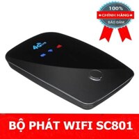 THIẾT BỊ MẠNG PHÁT WIFI BỘ PHÁT WIFI SC801 PHÁT MẠNG BẰNG SIM 3G 4G,5G SIÊU TỐC ĐỘ DÙNG CHO 15 THIẾT BỊ TIVI ĐIỆN THOẠI