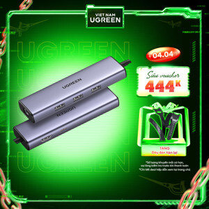 Thiết bị mở rộng 6 in 1 USB Type-C to HDMI/ Hub USB 3.0/ Audio 3.5mm/ Sạc PD  Ugreen 80132