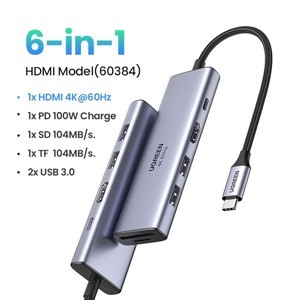 Thiết bị mở rộng Type C Sang HDMI Ugreen 60384