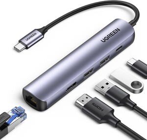 Thiết bị mở rộng USB Type-C to HDMI 4k@30Hz/ USB 3.0/ Lan Gigabit/ PD 100W Ugreen 10919