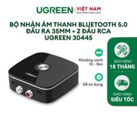 Thiết bị nhận Bluetooth 5.0 Ugreen 30445 CM123 Chính Hãng ( Music Receiver dùng cho loa+amply, có tính năng Bảo mật )