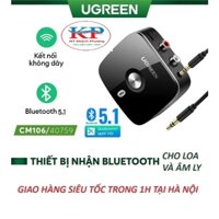 Thiết bị nhận Bluetooth 5.0 Music Receiver cho Loa, Amly Ugreen 30445 (5.0) và 40759(5.1) Cao cấp - Hàng chính hãng