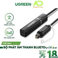 Thiết bị phát âm thanh UGREEN 50213 từ cổng optical quang sang Bluetooth 5.0 - Hỗ trợ aptX / A2DP / Phạm vi 10m