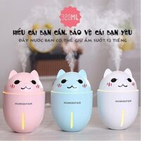 Thiết bị phun sương tạo ẩm đèn led và quạt hình con mèo