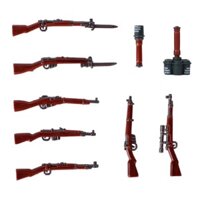 Thiết bị quân sự tương thích mới, súng trường gỗ, súng trường tấn công, khối xây dựng mô hình nhỏ, đồ chơi hạt nhỏ 9ZO3