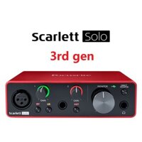 Thiết bị thu âm -kết nối nhạc cụ với máy tính Focusrite Scarlett Solo USB Audio Interface (3rd Gen) [soundcard ]