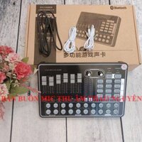 Thiết bị thu âm livestream hát karaoke online sound card H9 ( K9 ) có bluetooth để lấy nhạc