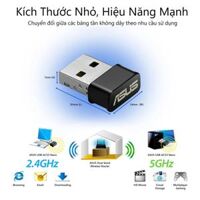Thiết bị thu sóng USB Wi-Fi Asus AC53 Nano băng tần kép AC1200 - Chính hãng