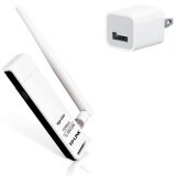 Thiết bị thu wifi TP-Link TL-722N gắn cổng USB có ăng ten và tặng Cốc sạc