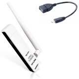 Thiết bị thu wifi TP-Link TL-722N gắn cổng USB có ăng ten và tặng Cáp OTG