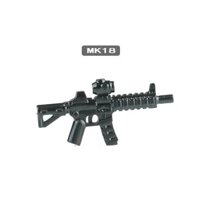 Thiết bị vũ khí hiện đại mới tương thích của bên thứ ba, mẫu mô hình khối xây dựng hạt nhỏ súng trường tấn công MK18 của quân đội Mỹ