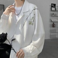 Thiết Kế Áo Sơ Mi Cuba Trung Quốc Tre Dài Tay Quốc Gia Hợp Thời Trang Thêu Rời Trung Quốc Áo Sơ Mi Hợp Thời Trang Cao Cấp Áo Khoác20250328