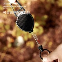 Thiết kế có thể thu vào Dễ dàng mang theo ngoài trời Leo núi chống mất Ba lô kim loại bằng nhựa chống trộm Móc khóa có thể thu vào Khóa dây đậm Kéo móc khóa có thể thu vào 3.11