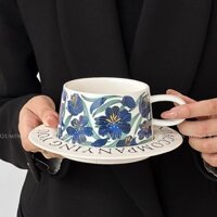 Thiết Kế Cốc Và Đĩa Cà Phê Gốm Sứ Có Giá Trị Cao, Cốc Mug Cổ Điển Cao Cấp, Cốc Trà Buổi Chiều, Cốc Nước, Quà Tặng Cô Gái