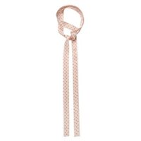 [Thiết kế hình chữ nhật] Chấm sóng nhỏ màu hồng nhẹ nhàng khăn quàng cổ nơ satin siêu mịn Khăn lụa 8IJO