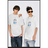 Thiết kế mảnh vỡ Áo thun nam tay ngắn in hình dáng rộng dành cho cặp đôi mùa hè Áo thun 100% Cotton mới