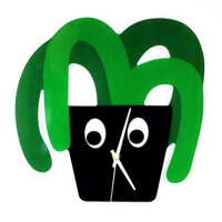 [Thiết kế một mặt] Đồng hồ treo tường cây cảnh vui nhộn phong cách Ins, dễ thương và đơn giản, đồng hồ treo tường Bắc Âu trang trí nhà