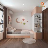 Thiết kế nội thất phòng ngủ BG001 bé gái hiện đại