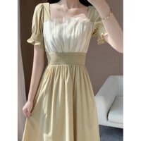 Thiết Kế Phong Cách Nhẹ Nhàng Thắt Lưng Tính Khí Váy Hoa Chuông Kích Thước Lớn Ánh Sáng Cao Cấp Voan Trưởng Thành Váy Ngọt Ngào Chị Béo 2DWI