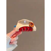 Thiết Kế Phong Cách Nút Kẹp Thời Trang Tính Khí Tam Giác Đỏ Kẹp Tóc Màu Sắc Phù Hợp Với Kẹp Tóc Nửa Cào Cá Mập Kẹp Tóc