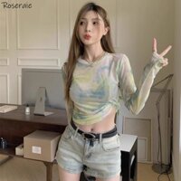 Thiết kế Sense Blooming Áo thun dài tay chống nắng Áo sơ mi đáy mỏng