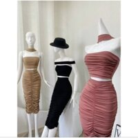 [Thiết Kế] Set đầm body 3 món tôn dáng sexy