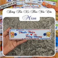 (Thiết kế theo yêu cầu) Bảng tên xe máy Inox 304 không gỉ tặng kèm ốc titan+bass gắn