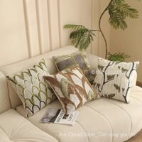 Thiết kế ý tưởng nghệ thuật giá trị cao phòng khách Jacquard nhuộm sợi dệt vải nhung Sofa Gối Gối Đệm khách sạn năm sao mẫu nhà đệm mềm Gối Đệm gối mềm dùng cho xe hơi