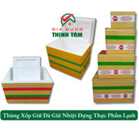 [THỊNH TÂM] Thùng Xốp Giữ Đá Giữ Nhiệt Đựng Thực Phẩm Lạnh Nguyên Khối