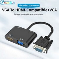 Thinkmax Bộ Chuyển Đổi Vga Sang Hdmi 3.5mm Cho Máy Chiếu / Hdtv / Nhiều Cổng Vga