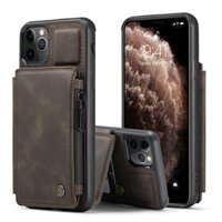 Thinmon Bao Da Điện Thoại IPhone 7/8/7 8 Plus / X / XS / XR IPhone 11/11 Pro / 11 Pro Max Retro Có Khe Cắm Thẻ Ví Kẹp Đứng