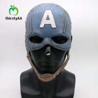 Thirstyaa Captain America Mũ đội đầu Justice Cosplay Đạo cụ