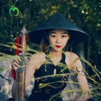 Thirstyaa Mũ Mây Tre Ngoài Trời Punk Retro Nón Đạo Cụ Khiêu Vũ Du Lịch Mũ Mưa