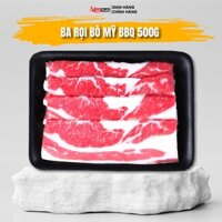 Thịt Ba Rọi Bò Mỹ BBQ Meat World 500g - Short Plate U.S Beef 8mm