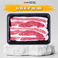Thịt Ba Rọi Bò Mỹ BBQ Meat World 300g - Short Plate U.S Beef 8mm