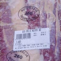 THỊT ĐẦU THĂN NGOẠI BÒ ÚC ĐÔNG LẠNH- CUBE ROLL-RIB EYE - FROZEN AUSTRALIAN BEEF