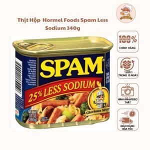 Thịt hộp Hormel Spam Less Sodium 340g
