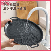 Thịt Nướng Đĩa Sắt Ngoài Trời Cắm Trại Nướng Chảo Nướng Hàn Quốc Thịt Nướng Chảo Nướng Thịt Nướng Chảo Sắt Tấm Đá Y Tế Chảo Chiên