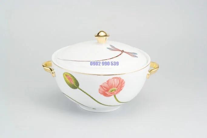 Thố 18 cm + nắp Camellia Kết Duyên